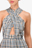 Ulla Johnson Blue Plaid Cotton Sleeveless Maxi Dress Size 0