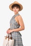 Ulla Johnson Blue Plaid Cotton Sleeveless Maxi Dress Size 0