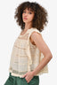 Isabel Marant Cream Eyelet Sleeveless Top Size XS