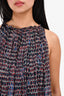 Isabel Marant Blue/Red Silk Printed Sleeveless Dress Size 34