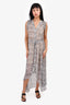 AllSaints Grey Zebra Sheer Maxi Dress Size S