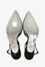 Rene Caovilla Black Lace Crystal/Pearl Embellished Heels Size 37