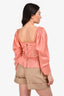 Ulla Johnson Pink Pleated Mia Blouse Size 6