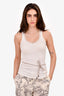 Brunello Cucinelli Cream Tank Top with Beaded Detail Size XXS