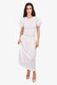 Ganni White Cotton Smock Maxi Dress Size 38