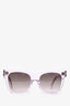 Celine Clear Purple Acetate Square Sunglasses