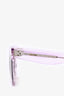Celine Clear Purple Acetate Square Sunglasses