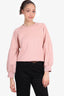 Burberry Brit Pink Puff Sleeve Crew Neck Size M