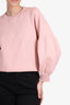 Burberry Brit Pink Puff Sleeve Crew Neck Size M