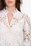 Maje White Crochet 3/4 Sleeve Dress with Slip Size M