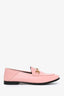 Gucci Pink Leather Horsebit Loafers Size 37.5