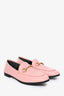 Gucci Pink Leather Horsebit Loafers Size 37.5
