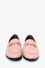 Gucci Pink Leather Horsebit Loafers Size 37.5
