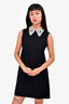 Miu Miu Black/White Heart Lace Collar Dress Size 40