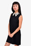 Miu Miu Black/White Heart Lace Collar Dress Size 40