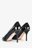 Gucci Black Patent Leather Peep Toe Heels Size 37.5