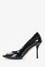 Gucci Black Patent Leather Peep Toe Heels Size 37.5