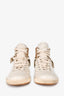 Gucci White Leather GG Supreme Mid Top Sneakers Size 37