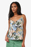 L'Agence Animal Print Silk Tank Top Size L