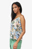 L'Agence Animal Print Silk Tank Top Size L