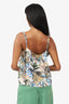 L'Agence Animal Print Silk Tank Top Size L