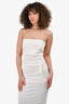 Rick Owens F/W '18 White Strapless Maxi Dress Size 4