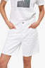 Citizens of Humanity White Denim Bermuda Shorts Size 26