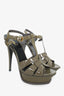 Saint Laurent Green Patent Leather Tribute Heels Size 40