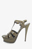 Saint Laurent Green Patent Leather Tribute Heels Size 40