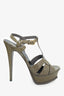 Saint Laurent Green Patent Leather Tribute Heels Size 40