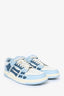 Amiri White/Blue Leather 'Skel' Sneakers Size 37