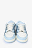 Amiri White/Blue Leather 'Skel' Sneakers Size 37