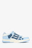 Amiri White/Blue Leather 'Skel' Sneakers Size 37