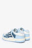 Amiri White/Blue Leather 'Skel' Sneakers Size 37