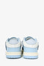 Amiri White/Blue Leather 'Skel' Sneakers Size 37