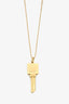 Tiffany & Co. 18K Gold Beaded Chain with Hexagon Key Pendant