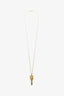 Tiffany & Co. 18K Gold Beaded Chain with Hexagon Key Pendant