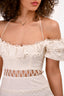 Zimmermann White Ruffle Short Sleeve Mini Dress Size 0