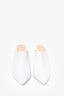 Alexandre Birman White Leather Heeled Mules Size 42