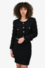 Moschino Cheap and Chic Black Blazer + Skirt Set Size 10 US
