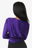 Alexandre Vauthier Purple Long-Sleeve Wrap Top Size 36