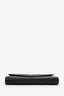 Saint Laurent Black Grained Leather Chevron Wallet on Chain