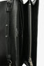 Saint Laurent Black Grained Leather Chevron Wallet on Chain