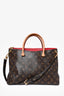 Louis Vuitton 2014 Monogram/Red Leather Pallas MM Bag with Strap