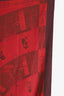 Hermès Red Silk Printed Scarf 140CM