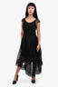 Simone Rocha Black Tulle Sleeveless Ruffle Tiered Dress Size 4