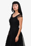 Simone Rocha Black Tulle Sleeveless Ruffle Tiered Dress Size 4