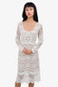 Jonathan Simkhai White Lace Overlay Bustier Midi Dress Size 6