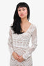 Jonathan Simkhai White Lace Overlay Bustier Midi Dress Size 6