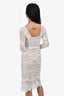 Jonathan Simkhai White Lace Overlay Bustier Midi Dress Size 6